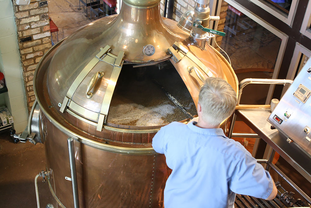 Stirring the brew