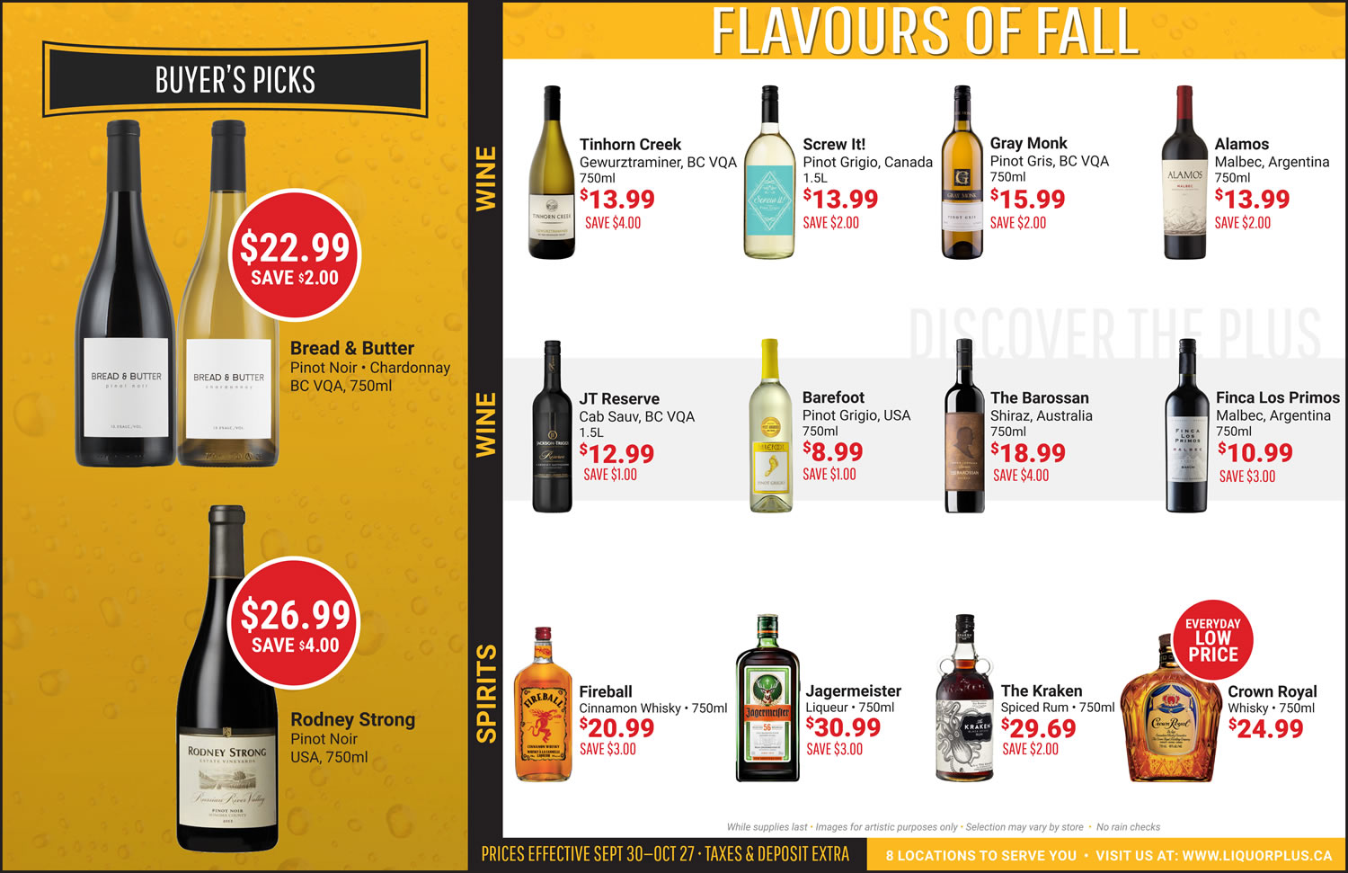 Get Awesome Deals on Cold Beer & Wine in the Liquor Plus Flyer
