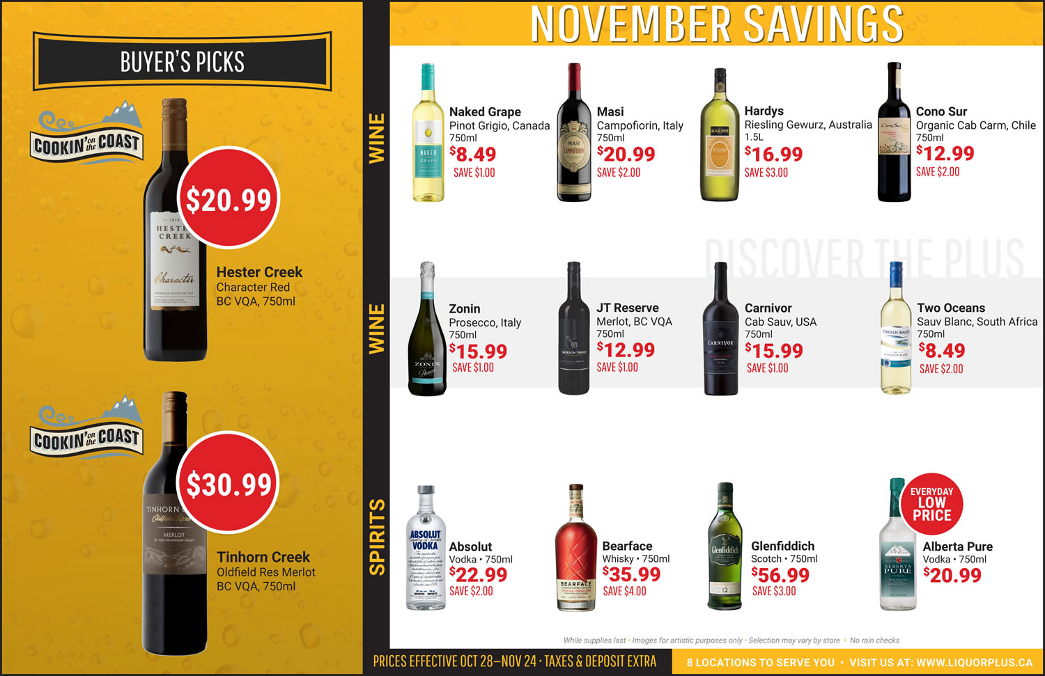 Get Awesome Deals on Cold Beer & Wine in the Liquor Plus Flyer