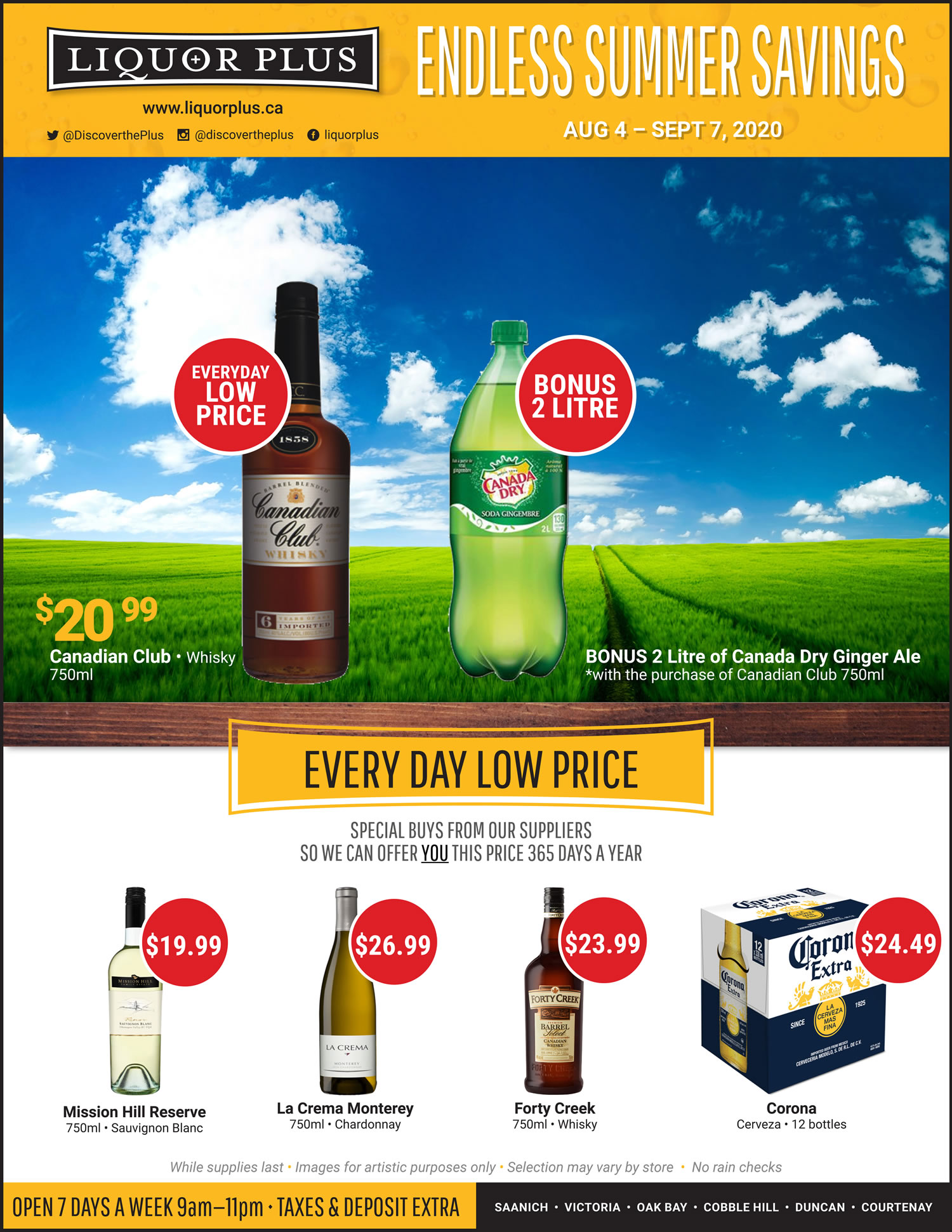 Get Awesome Deals on Cold Beer & Wine in the Liquor Plus Flyer