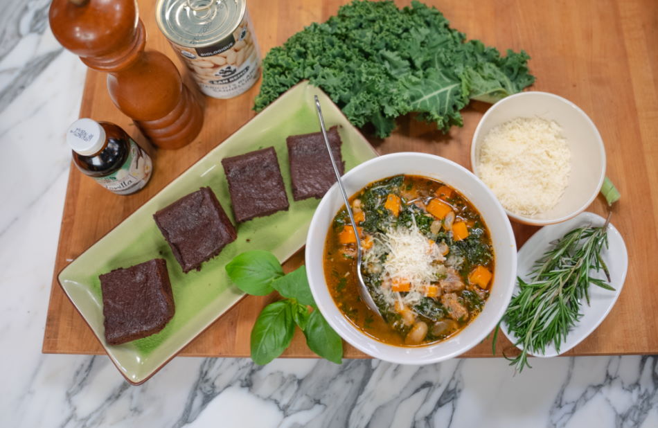 Winter Soup with GF brownies