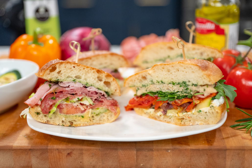 New Deli Super Stacked Sandwiches close up