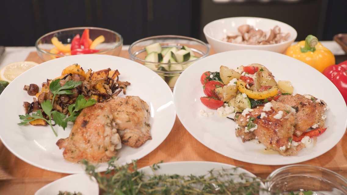 Red Rooster Chardonnay w/ Chicken Thigh Sheet Pan Dinner Cookin' on