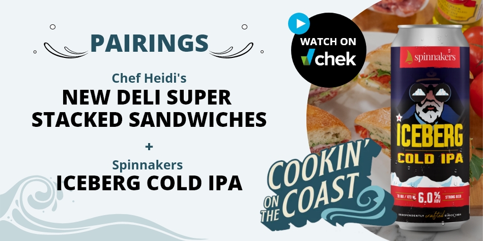 Spinnakers IPA and Deli Stacked Sandwiches