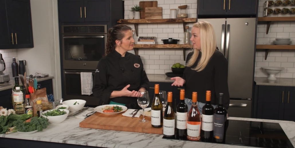 Andrea Rathbone from Sandhill Winery and Chef Heidi