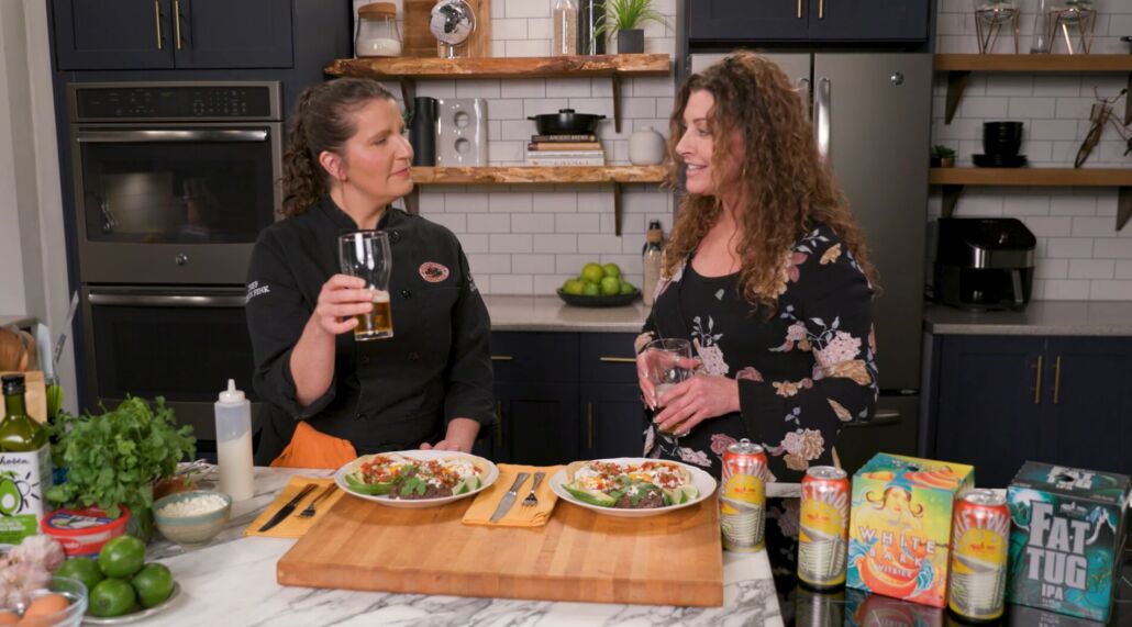 Chef Heidi with Sheryl Tilley on Episode 7 of Cookin' on the Coast