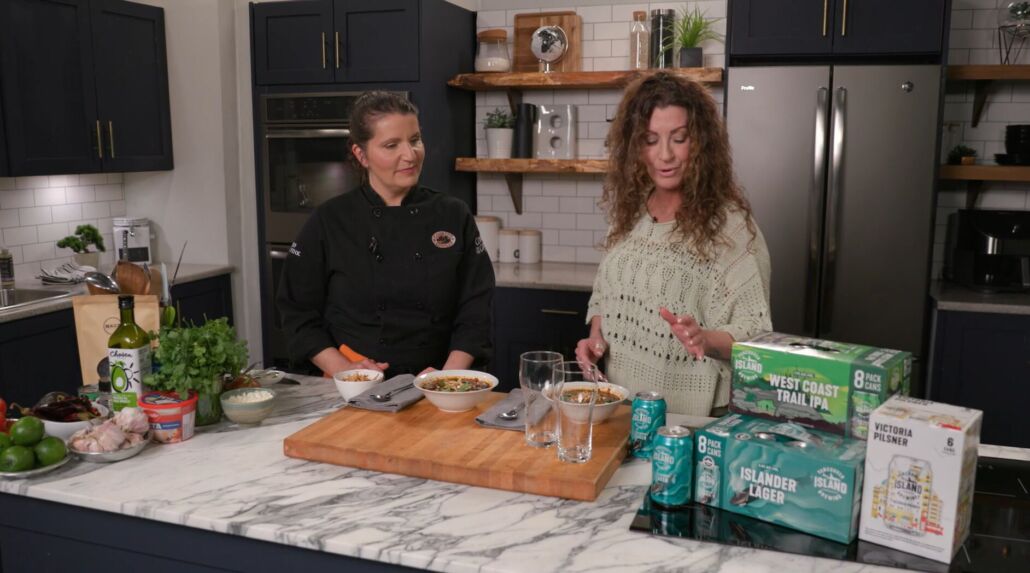 Chef Heidi with Sheryl Tilley on Episode 12 of Cookin' on the Coast