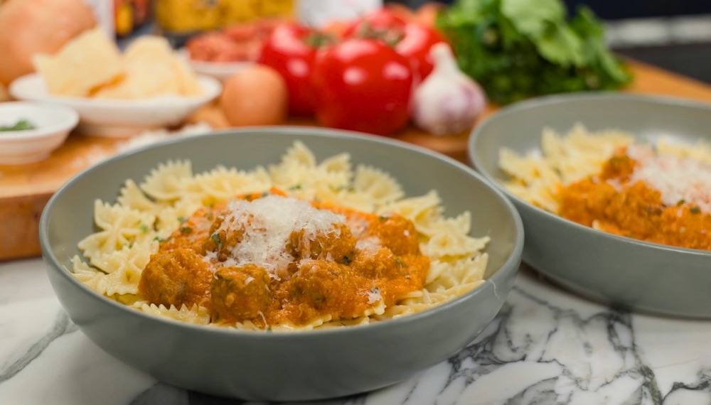 Chef Heidi's Hearty Italian Meatball Pasta