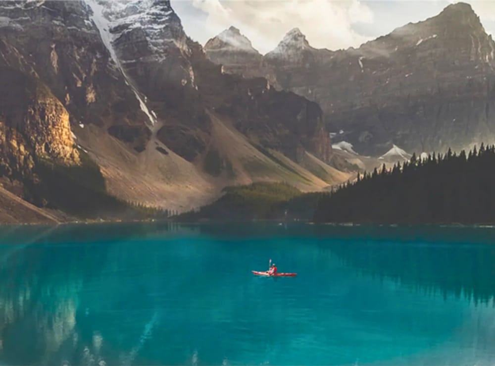 Lake and Mountain in Alberta, Canada Lake and Mountain in Alberta, Canada